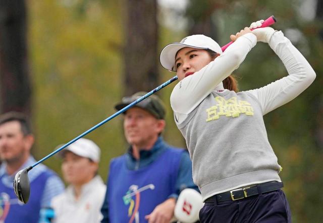 古江彩佳 通算16アンダー暫定5位浮上 安定感抜群「目の前に集中するだけ」