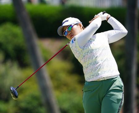 　第１ラウンド、４アンダーと好発進した畑岡奈紗＝ウィルシャーＣＣ（共同）