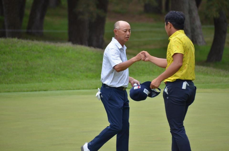 　ホールアウトした谷口徹