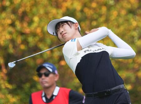 　３アンダーで２８位の馬場咲希