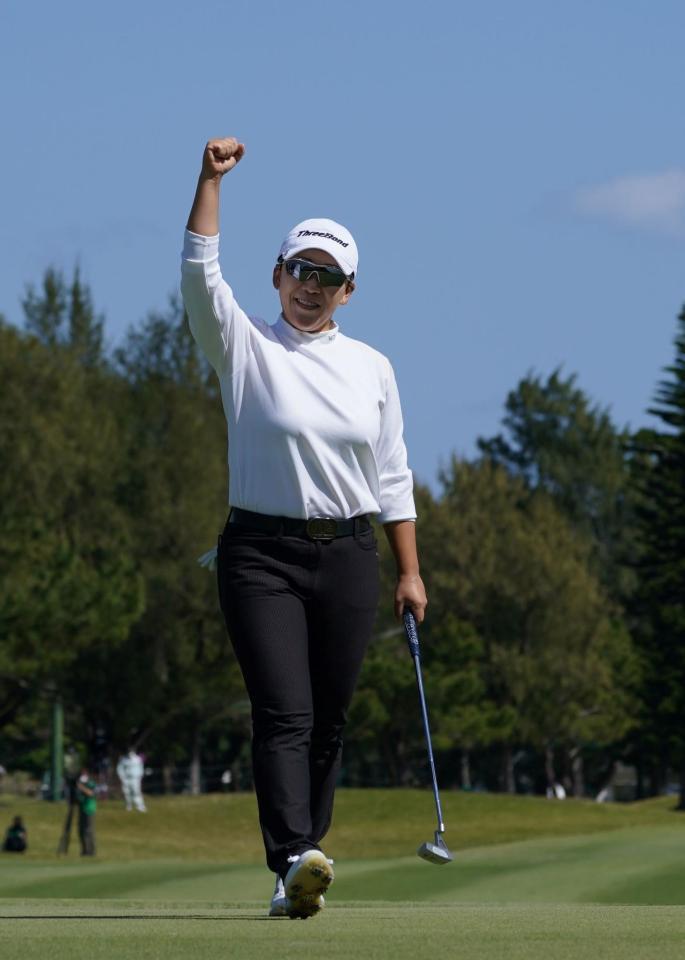 　優勝を決めた申ジエ（撮影・中田匡峻）