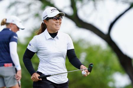 米女子ゴルフ、畑岡が暫定３位　渋野７位、ロッテ選手権第１日