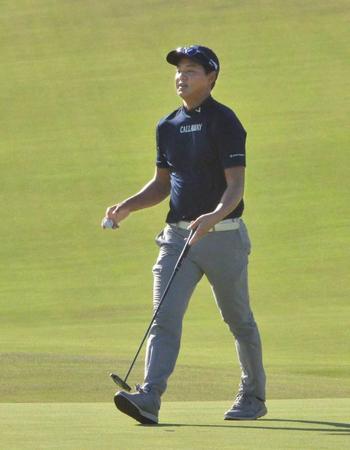 　１８番をパーで終えた石川航