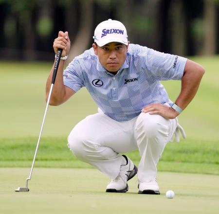 松山２６位発進、ＺＯＺＯゴルフ　首位と５打差、堀川２位