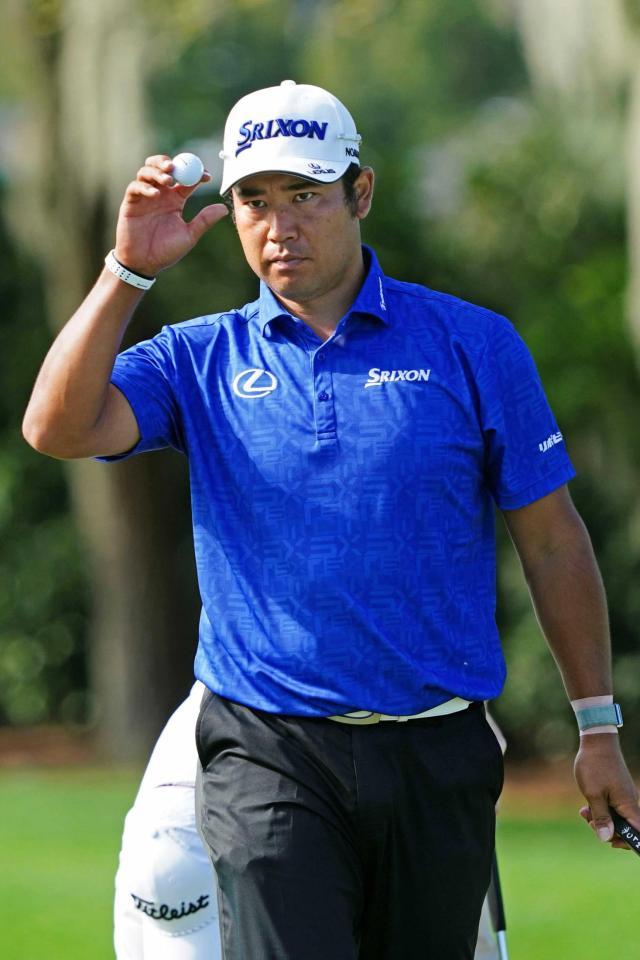 　第１ラウンド、５アンダーで２位の松山英樹（共同）