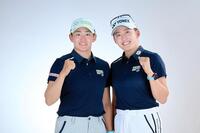 　米女子ツアー最終予選会に登録した岩井明愛（左）と千怜（提供写真）