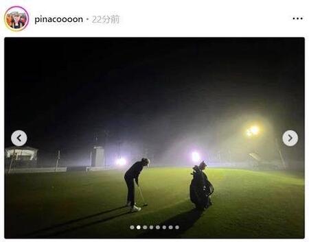 　渋野日向子のインスタグラム（ｐｉｎａｃｏｏｏｏｎ）より