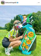 　金田久美子インスタグラム（ｋｉｎｋｕｍｉｒｉｎｇｏ９３）、２４年８月の投稿より