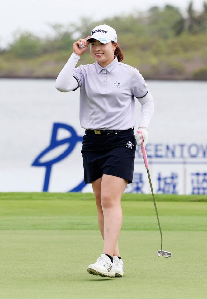 　通算１７アンダーで優勝を決めた竹田麗央（ゲッティ＝共同）