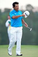 　第１ラウンドを終えた松山英樹（共同）