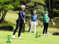 　プロアマ戦での川崎春花