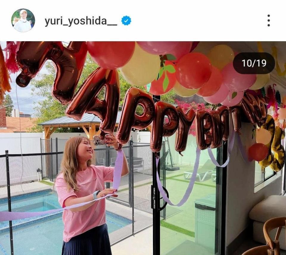 　吉田優利のインスタグラム（＠ｙｕｒｉ＿ｙｏｓｈｉｄａ）から