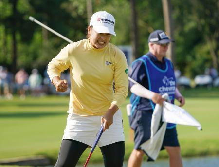 西郷真央、メジャー初制覇　女子ゴルフ、プレーオフ制す