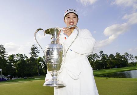 　西郷真央＝２７日、米テキサス州のカールトンウッズ・クラブ（共同）