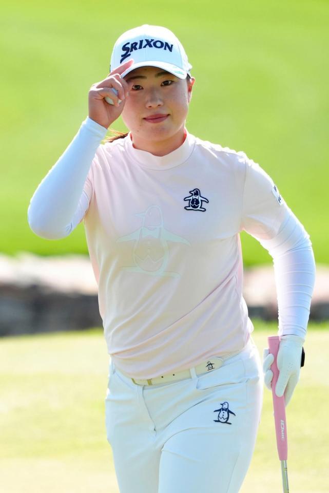 　最終ラウンド、通算９アンダーで８位の竹田麗央（共同）