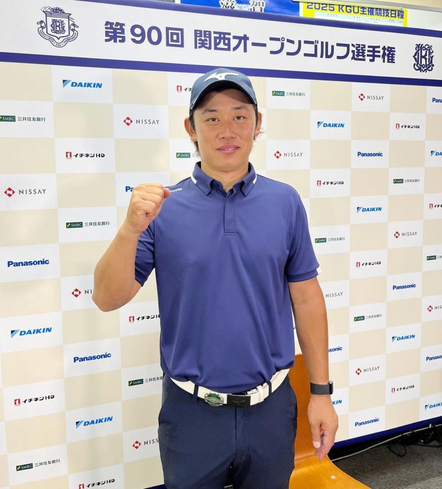 　関西オープン初日を４アンダーで終えた松田一将