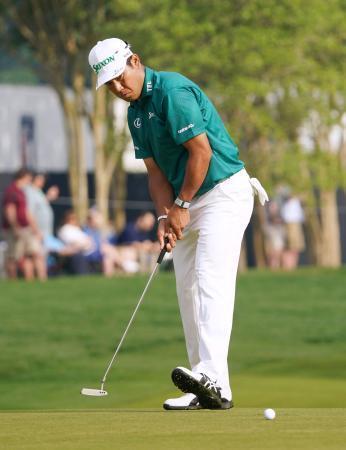 松山英樹、７３とスコア落とす　全米プロゴルフ第２日