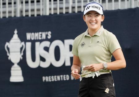 岩井千怜らが公式練習　全米女子ゴルフ、２９日開幕