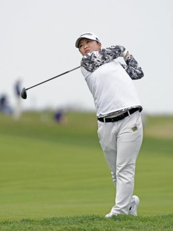 西郷真央、６６で暫定首位　全米女子ＯＰゴルフ第２日