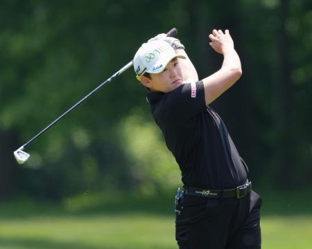 　第３ラウンド、通算５アンダーで２４位の岩井明愛＝ブライズフィールドＣＣ（共同）