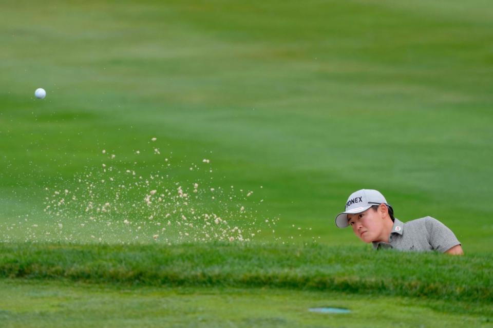 　通算３アンダーで３４位の岩井明愛（共同）