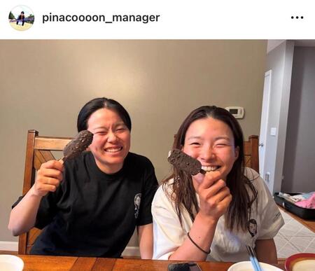 　渋野日向子マネジャーのインスタグラム（ｐｉｎａｃｏｏｏｏｎ＿ｍａｎａｇｅｒ）より