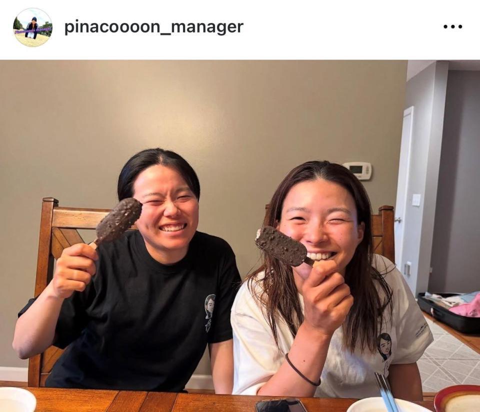 　渋野日向子マネジャーのインスタグラム（ｐｉｎａｃｏｏｏｏｎ＿ｍａｎａｇｅｒ）より