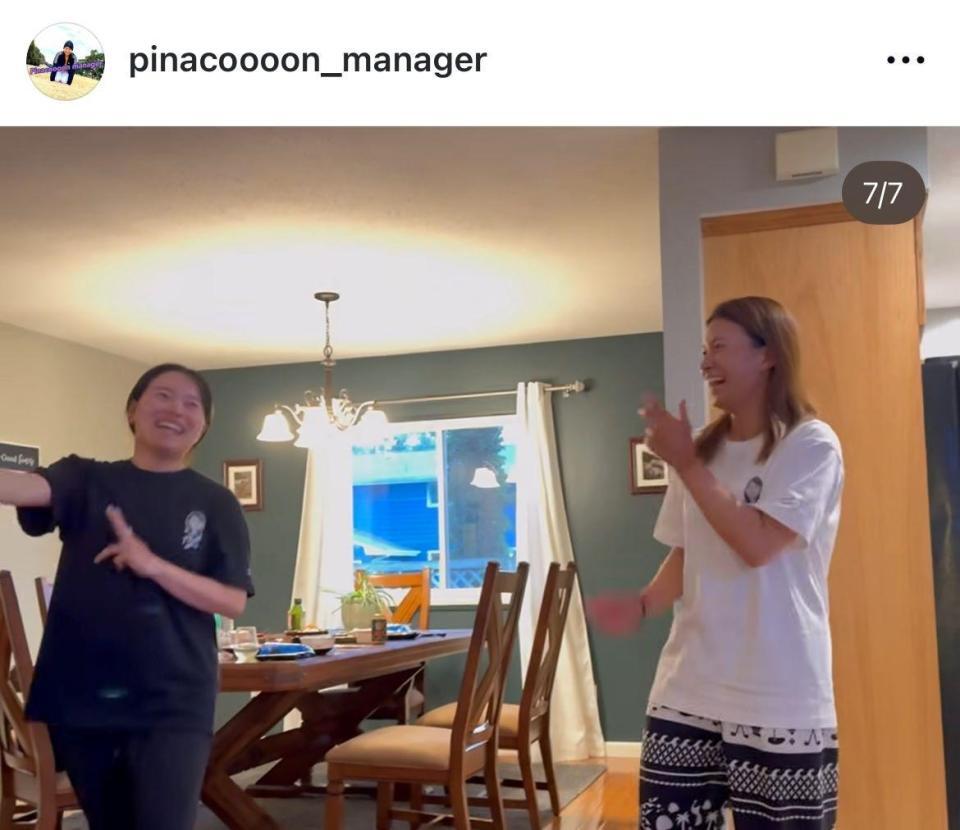 　渋野日向子マネジャーのインスタグラム（ｐｉｎａｃｏｏｏｏｎ＿ｍａｎａｇｅｒ）より