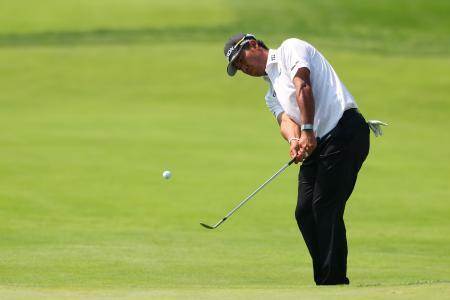 　８位に浮上した松山英樹＝２７日（ゲッティ＝共同）