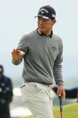 　第２ラウンド、通算イーブンパーで３４位の河本力＝ロイヤルポートラッシュＧＣ（共同）