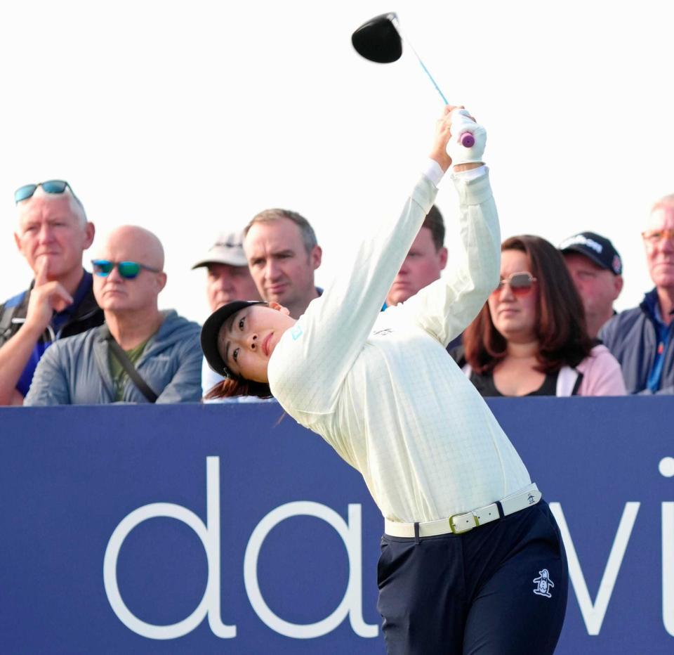 　第１ラウンド、５アンダーで２位の竹田麗央