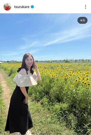 　鶴岡果恋のインスタグラム（＠ｔｓｕｒｕｋａｒｅ）から
