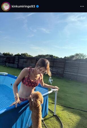 金田久美子インスタグラム（ｋｉｎｋｕｍｉｒｉｎｇｏ９３）より