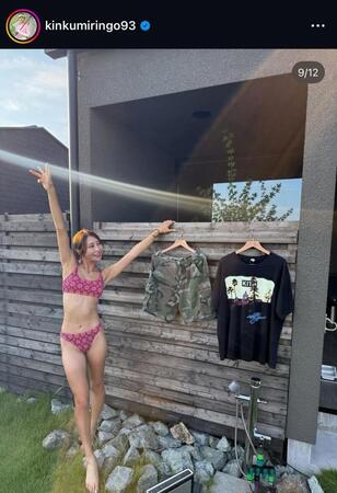 金田久美子インスタグラム（ｋｉｎｋｕｍｉｒｉｎｇｏ９３）より