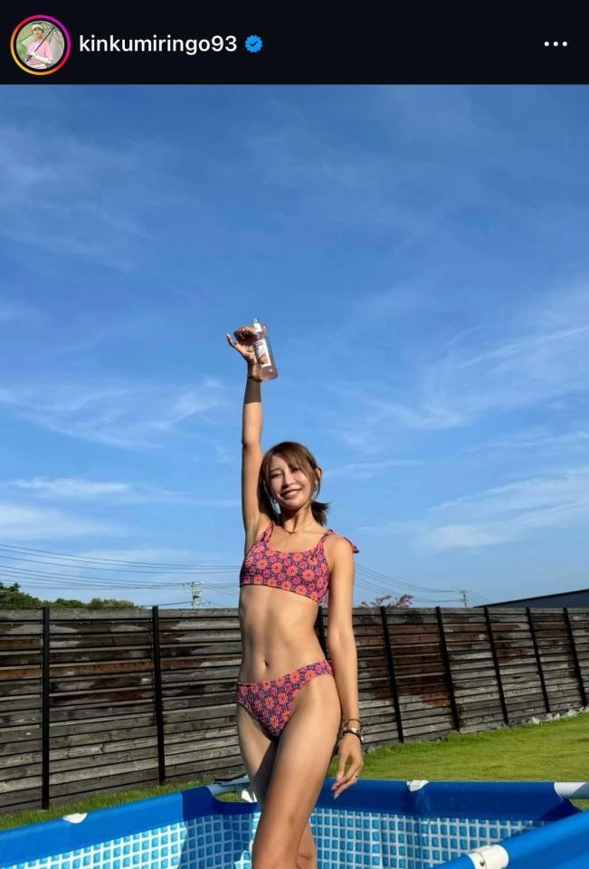 金田久美子インスタグラム（ｋｉｎｋｕｍｉｒｉｎｇｏ９３）より