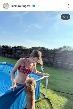 金田久美子のインスタグラム（＠ｋｉｎｋｕｍｉｒｉｎｇｏ９３）から