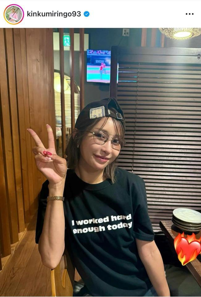 　金田久美子インスタグラム（ｋｉｎｋｕｍｉｒｉｎｇｏ９３）より