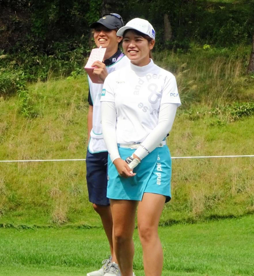 　兄・豪さんをキャディーに起用し２週連続優勝を狙う桜井心那