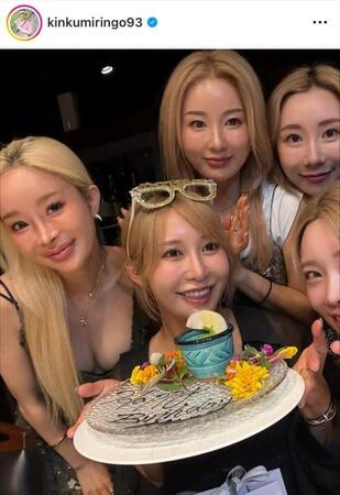 金田久美子インスタグラム（ｋｉｎｋｕｍｉｒｉｎｇｏ９３）より