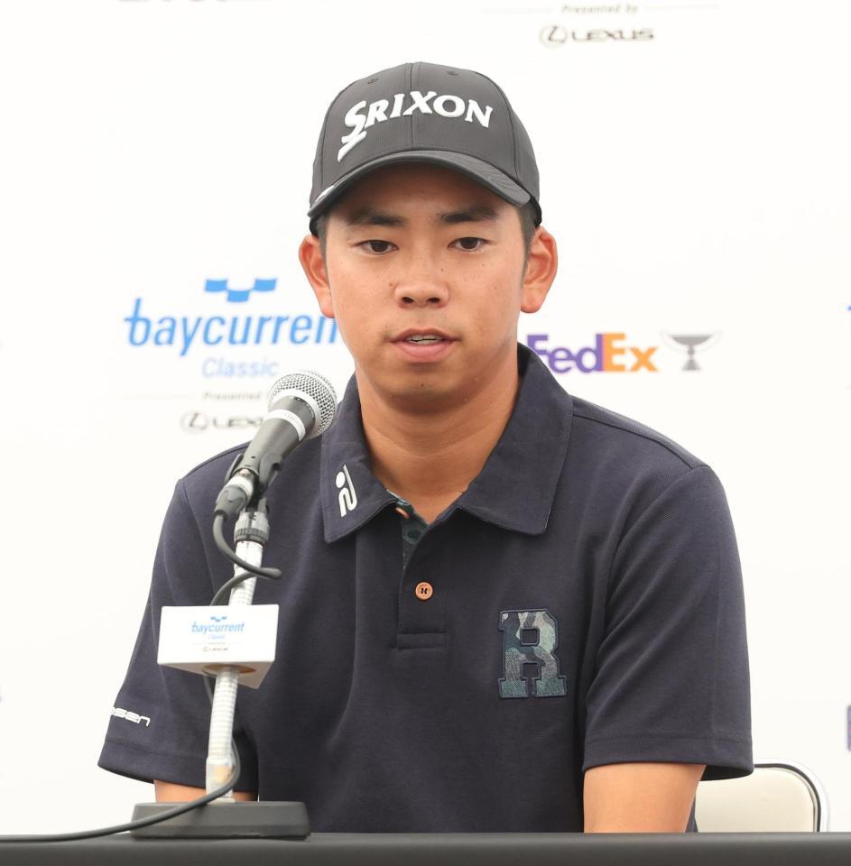 　会見をする生源寺龍憲（撮影・佐々木彰尚）