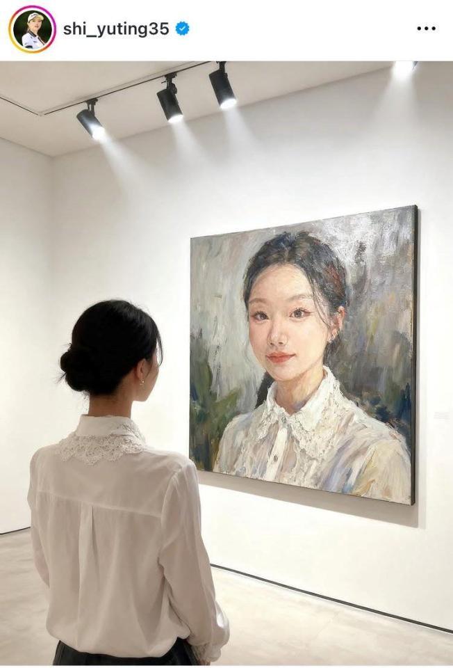 女子プロゴルファー 肖像画 (油絵) まさに絵になる」「美女は芸術」 人気女子ゴルファーが自身の肖像画