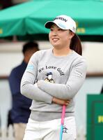 　プロアマ戦に参加し笑顔を見せる竹田麗央（撮影・山口登）