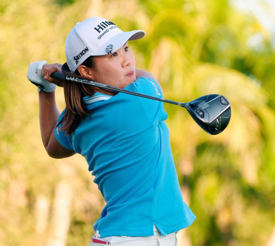 　第２ラウンド、通算１０アンダーで３位の畑岡奈紗（共同）