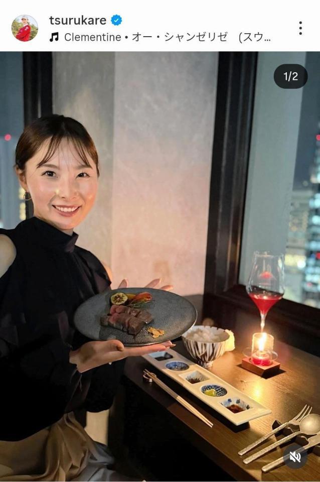 　鶴岡果恋のインスタグラム（＠ｔｓｕｒｕｋａｒｅ）から