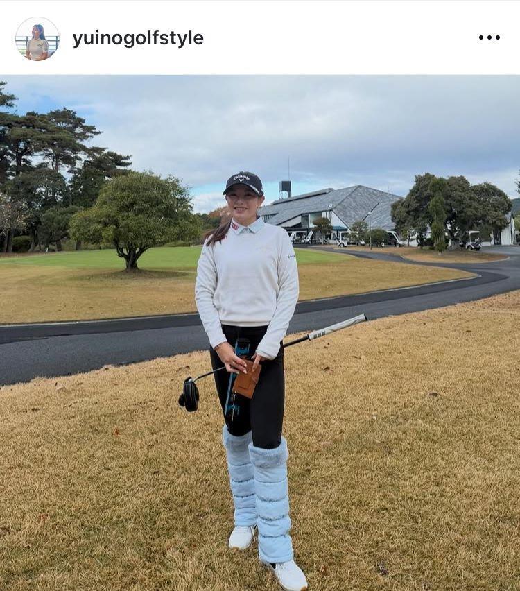 　河本結コーデのインスタグラム（ｙｕｉｎｏｇｏｌｆｓｔｙｌｅ）より