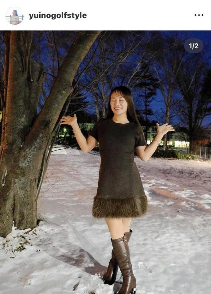 　河本結のインスタグラム（＠ｙｕｉｎｏｇｏｌｆｓｔｙｌｅ）から