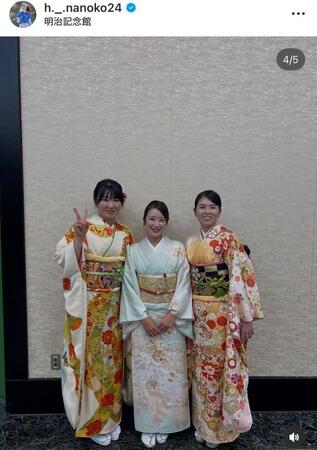 　林菜乃子インスタグラム（ｈ．＿．ｎａｎｏｋｏ２４）より