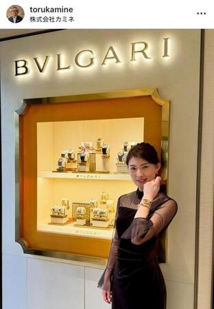　カミネ・上根亨社長のインスタグラム（ｔｏｒｕｋａｍｉｎｅ）より