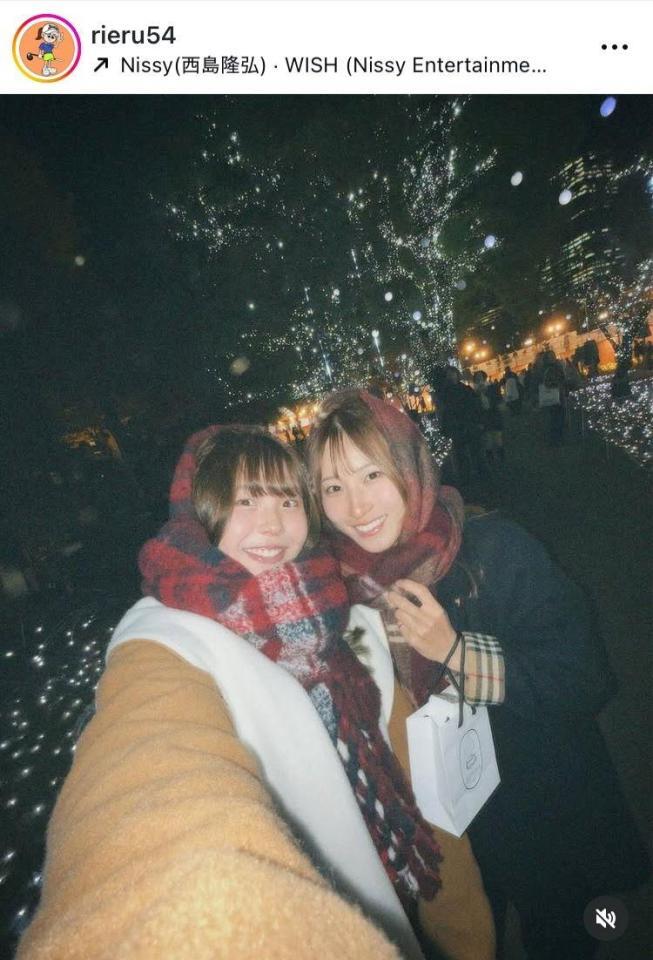 　渋沢莉絵留インスタグラム（ｒｉｅｒｕ５４）より