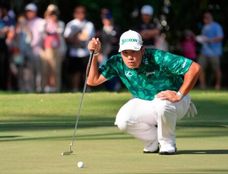 松山英樹　５９位から１３位急浮上　７バーディー「６５」首位と６打差　最終日へ「今日みたいなゴルフができれば」